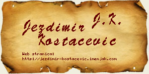 Jezdimir Kostačević vizit kartica
